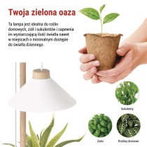 Lampa LED GROW do uprawy roślin 7 W, timer, biała