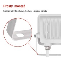 Naświetlacz LED GLARO 20W, biały, IP65, 2000 lm, neutralna biel