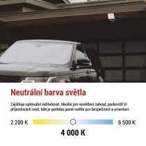 LED reflektor GLARO 20W, bílý, IP65, 2000 lm, neutrální bílá