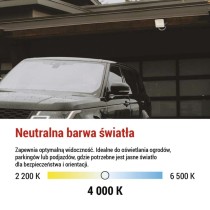 Naświetlacz LED GLARO 20W, biały, IP65, 2000 lm, neutralna biel