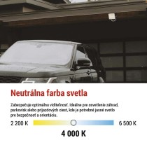 LED reflektor GLARO 20W, biely, IP65, 2000 lm, neutrálna biela