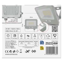 LED reflektor GLARO 20W, biely, IP65, 2000 lm, neutrálna biela
