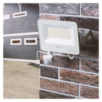 GLARO LED prožektorius su judesio jutikliu, 10 W, balts, IP54, 1000 lm, neutraliai baltas