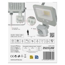 LED reflektor GLARO s pohybovým čidlem, 10 W, bílý, IP54, 1000 lm, neutrální bílá