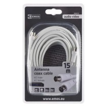 Anténní koaxiální kabel stíněný 15m - rovné vidlice