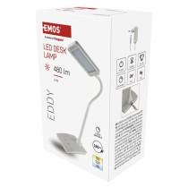 LED stolná lampa Eddy, biela