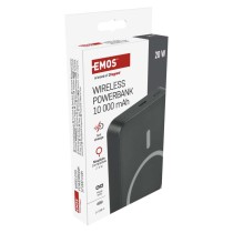 EMOS Powerbank WI 1046, 10 000 mAh, 20 W+Wireless, szürke