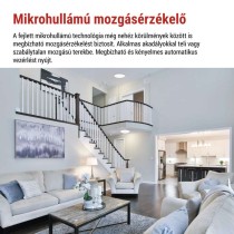 LED mennyezeti lámpatest TIVI, A CLASS, MW sen.kerek, fehér 12,5W, IP44, Természetes fehér