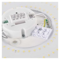 Oprawa sufitowa LED TIVI, MW sensor, okrągła biała 12,5W, IP44, neutralna biel, czujnik MW