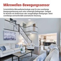 LED-Deckenleuchte TIVI, A CLASS, MW sensor, rund weiß 8,6W, IP44, Neutral Weiß