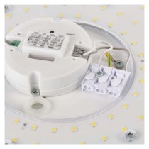 Oprawa sufitowa LED TIVI, MW sensor, okrągła biała 8,6W, IP44, neutralna biel, czujnik MW