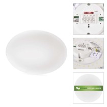Oprawa sufitowa LED TIVI, MW sensor, okrągła biała 8,6W, IP44, neutralna biel, czujnik MW