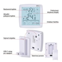 Pokojový programovatelný bezdrátový OpenTherm termostat P56A11