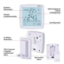 Programozható vezeték nélküli OpenTherm szobatermosztát P56A11