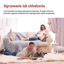 Programowalny termostat pokojowy, przewodowy z OpenTherm, P56A01