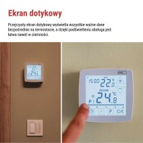 Programowalny termostat pokojowy, przewodowy z OpenTherm, P56A01