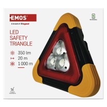 LED varovný trojúhelník, nabíjecí, COB LED + červená LED