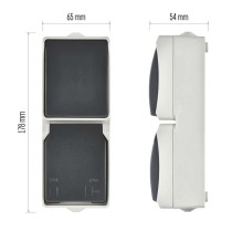 EMOS Aljzat és váltókapcsoló IP44 SCHUKO