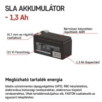 EMOS Ólomakkumulátor 12V 1.3Ah
