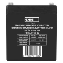 Bezúdržbový olovený akumulátor 12 V/4,5 Ah, faston 4,7 mm
