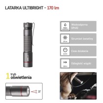 Latarka metalowa CREE LED Ultibright 60, 170lm, 1xAA