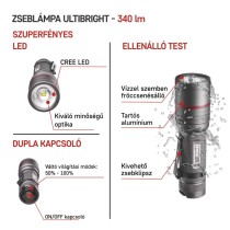 EMOS ULTIBRIGHT 70 CREE LED fém zseblámpa, 340lm