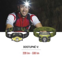 COB LED + LED čelovka P3536, 220 lm, 100 m, 3x AAA