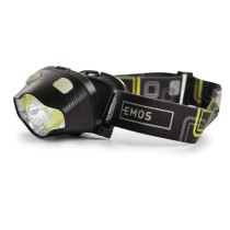 COB LED + LED čelovka P3536, 220 lm, 100 m, 3x AAA