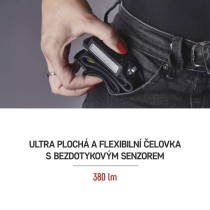 COB LED nabíjecí čelovka P3541, 380 lm, 30 m, Li-Pol 1200 mAh