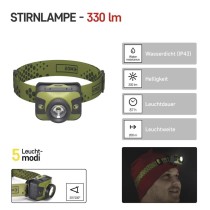 CREE LED Stirnlampe P3539, 330 lm, 3× AAA