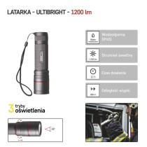 Latarka metalowa CREE LED Ultibright 90, 1200lm, ładowalna