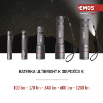 CREE LED nabíjacie kovové svietidlo Ultibright 90, 1200lm