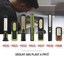 COB LED + SMD LED nabíjecí svítilna P4537, 330 lm, 1200 mAh