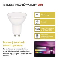 GoSmart Żarówka LED MR16 / GU10 / 4,8 W (35 W) / 400 lm / RGB / ściemnialna / WiFi