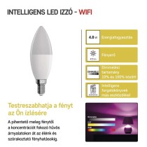 LED izzó GoSmart gyertya / E14 / 4,8 W (40 W) / 470 lm / RGB / dimmelhető / WiFi