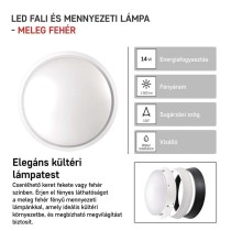 EMOS LED mennyezeti lámpa ZURI 14W 1000lm IP54 meleg fehér