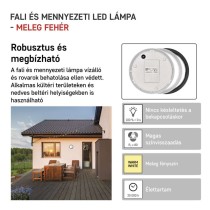 EMOS LED mennyezeti lámpa ZURI 14W 1000lm IP54 meleg fehér