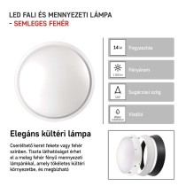 EMOS LED mennyezeti lámpa ZURI 14W 1100lm IP54 természetes fehér