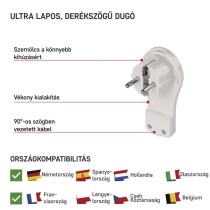 EMOS Dugvilla 90° IP20 16A/250V