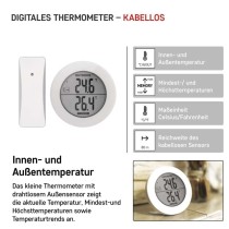 Digitales Thermometer, Funk-Sensor E0129