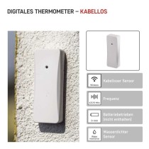 Digitales Thermometer, Funk-Sensor E0129