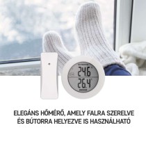 Digitális hőmérő, vezeték nélküli érzékelővel E0129