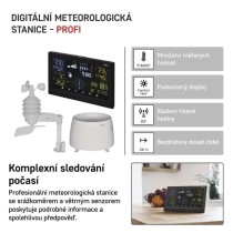 Bezdrátová meteostanice profi E6016 s anemometrem