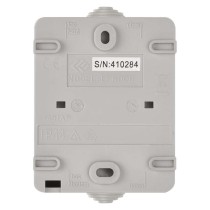 Wandsteckdose grau-schwarz, IP44