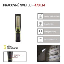 CREE LED + COB LED nabíj. svietidlo P4532, 470 lm, 1800 mAh