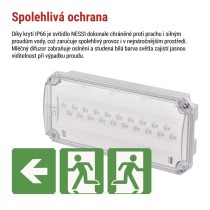LED Nouzové svítidlo NESSI 3W 3h IP66