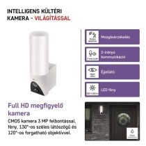 GoSmart Wifis kültéri forgatható kamera IP-310 TORCH világítással, fehér