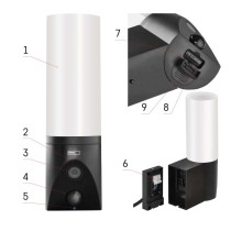 GoSmart Venkovní otočná kamera IP-310 TORCH s WiFi a světlem, černá