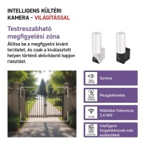 GoSmart Wifis kültéri forgatható kamera IP-310 TORCH világítással, fekete