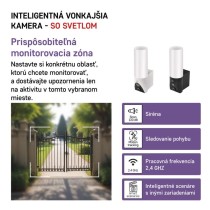 GoSmart Vonkajšia otočná kamera IP-310 TORCH s WiFi a svetlom, čierna